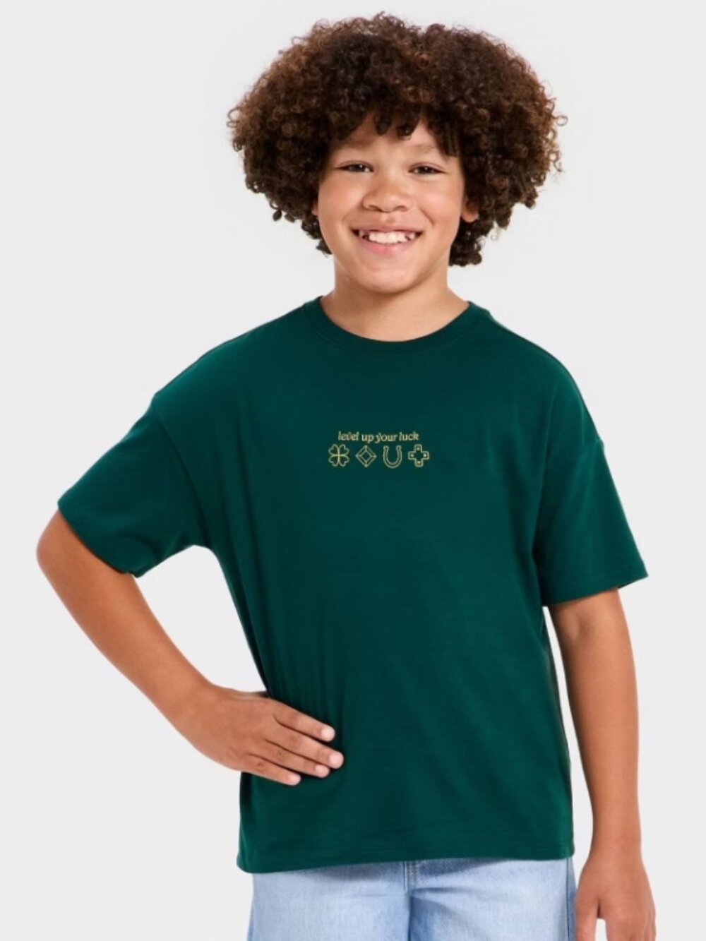 Boys' Short Sleeve 'Level Up' Graphic T-Shirt - Cat & Jack™
